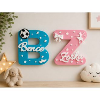 Saját Neves Betűdekor Gyerekszobába - 24 cm