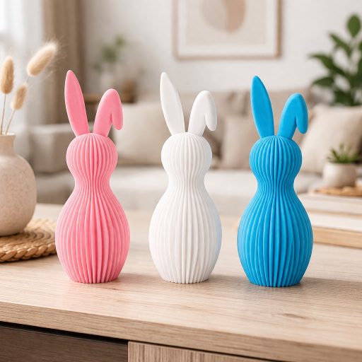Modern dekor nyuszi - Húsvéti lakásdekor 3 választható színben 17,5 cm